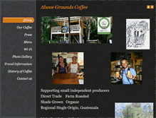 Tablet Screenshot of abovegroundscoffee.com